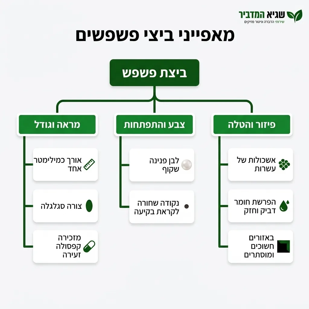אינפוגרפיקה — מאפייני ביצי פשפשים: ביצת פשפש